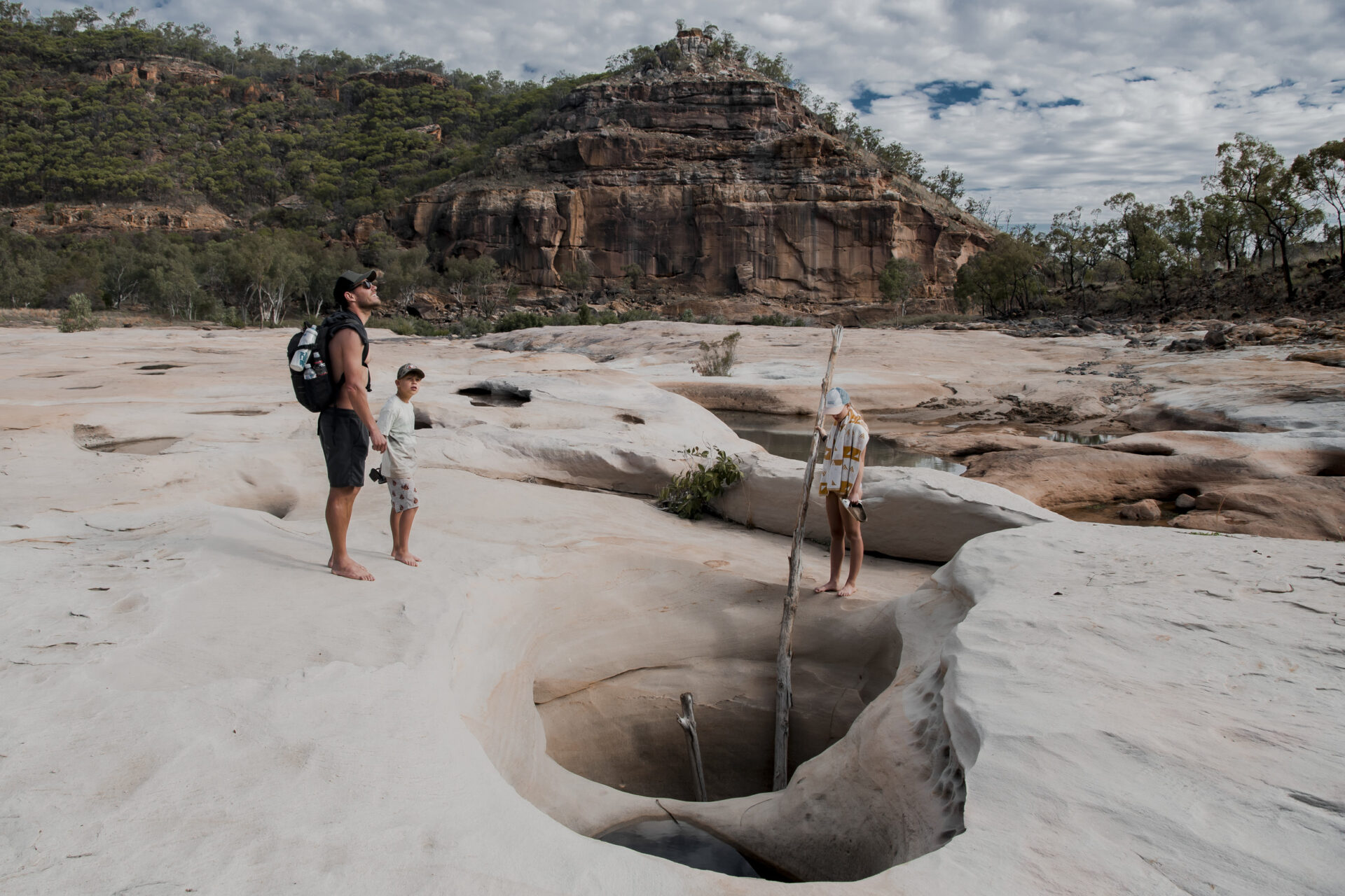 Exploring around the campsite