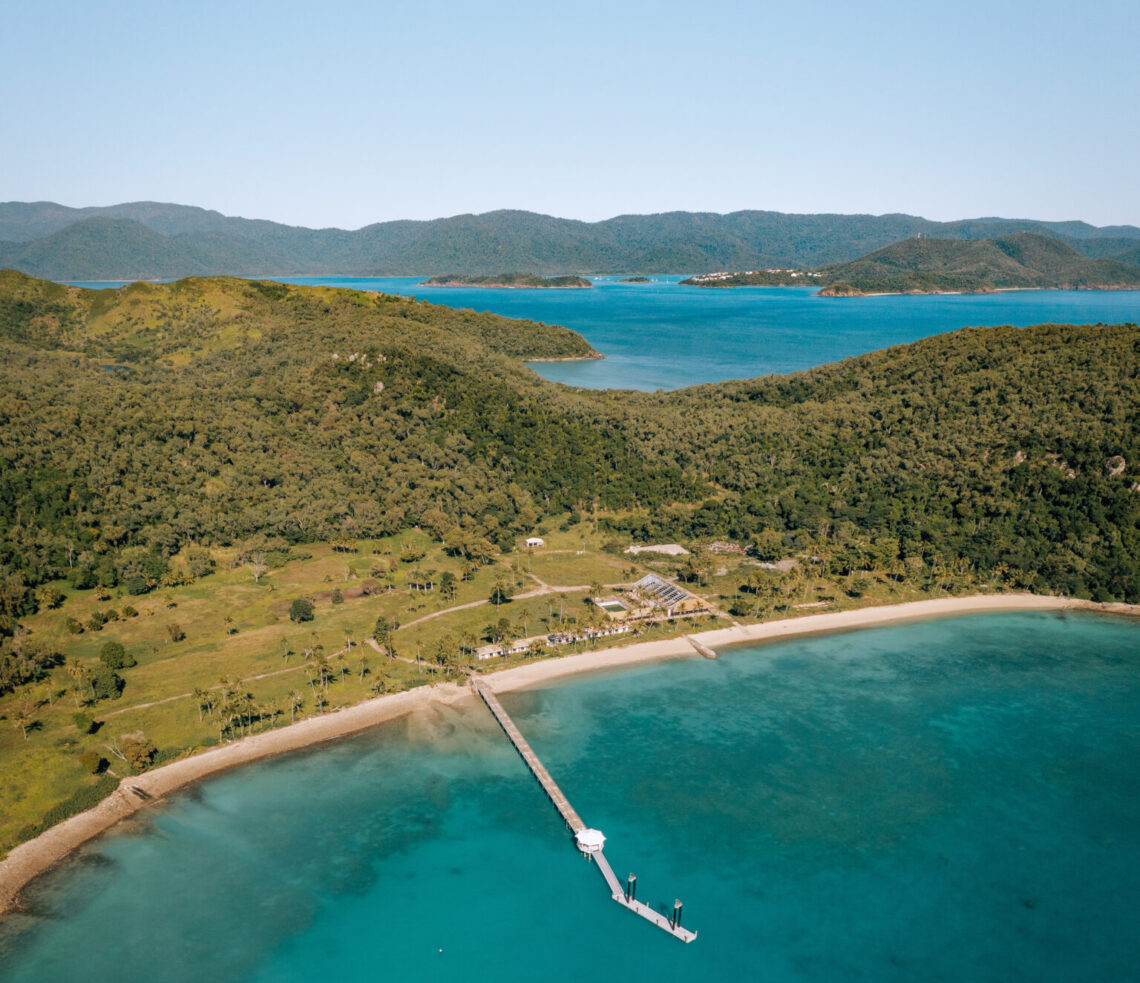 Aerial view of South Molle Island