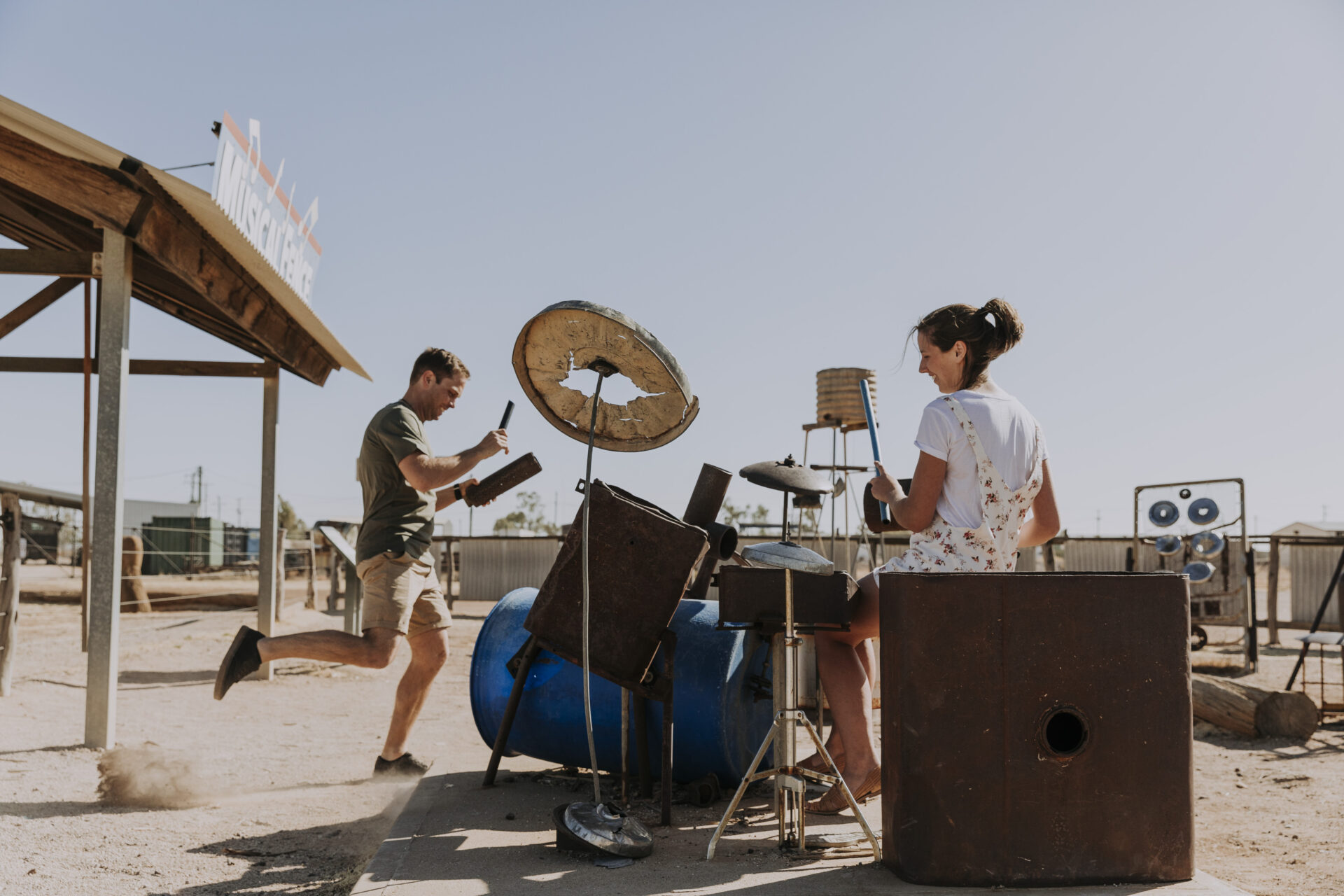 A wire fence that can be played as a musical instrument and it is the first permanent musical fence installation in the world