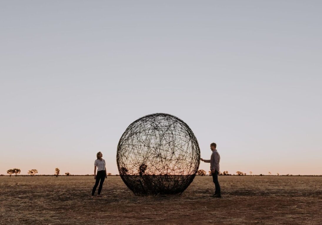 Roly Poly installation along the trail