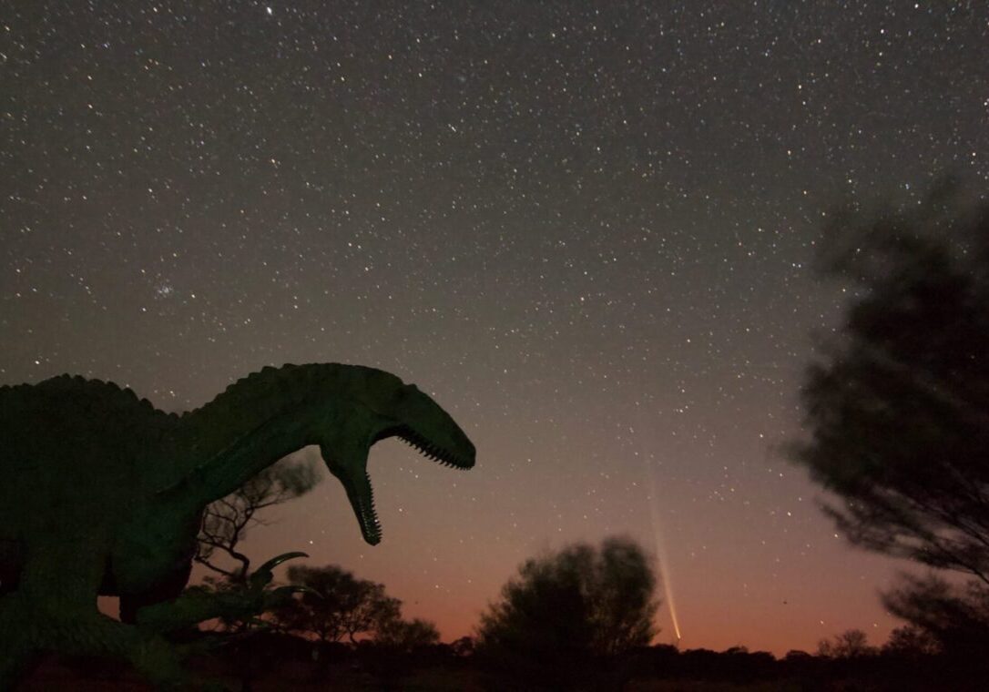 Australia's first international dark-sky sanctuary with the backdrop of Outback dinosaurs
