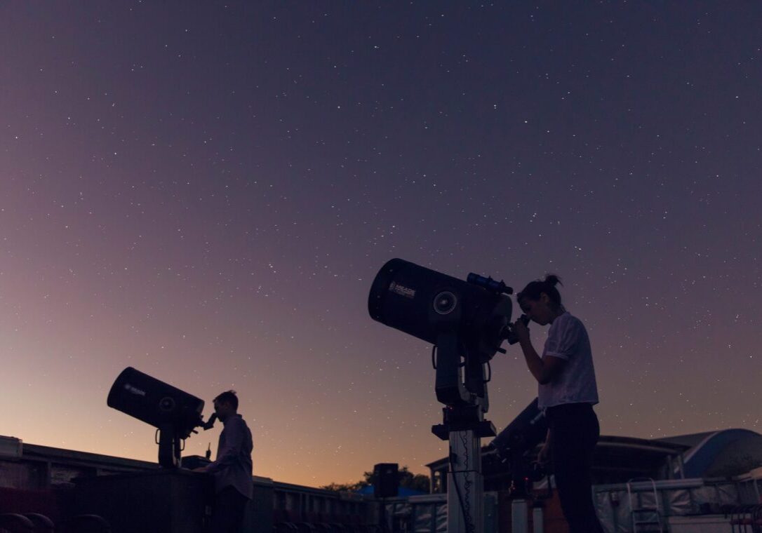 Looking through the telescopes